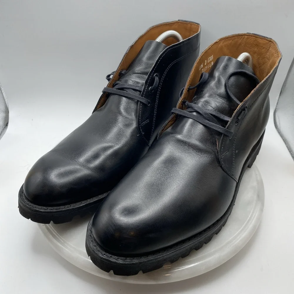 Allen Edmonds Stanford Men's Black Leather Ankle Chukka Boots Sz 11.5 D Tate